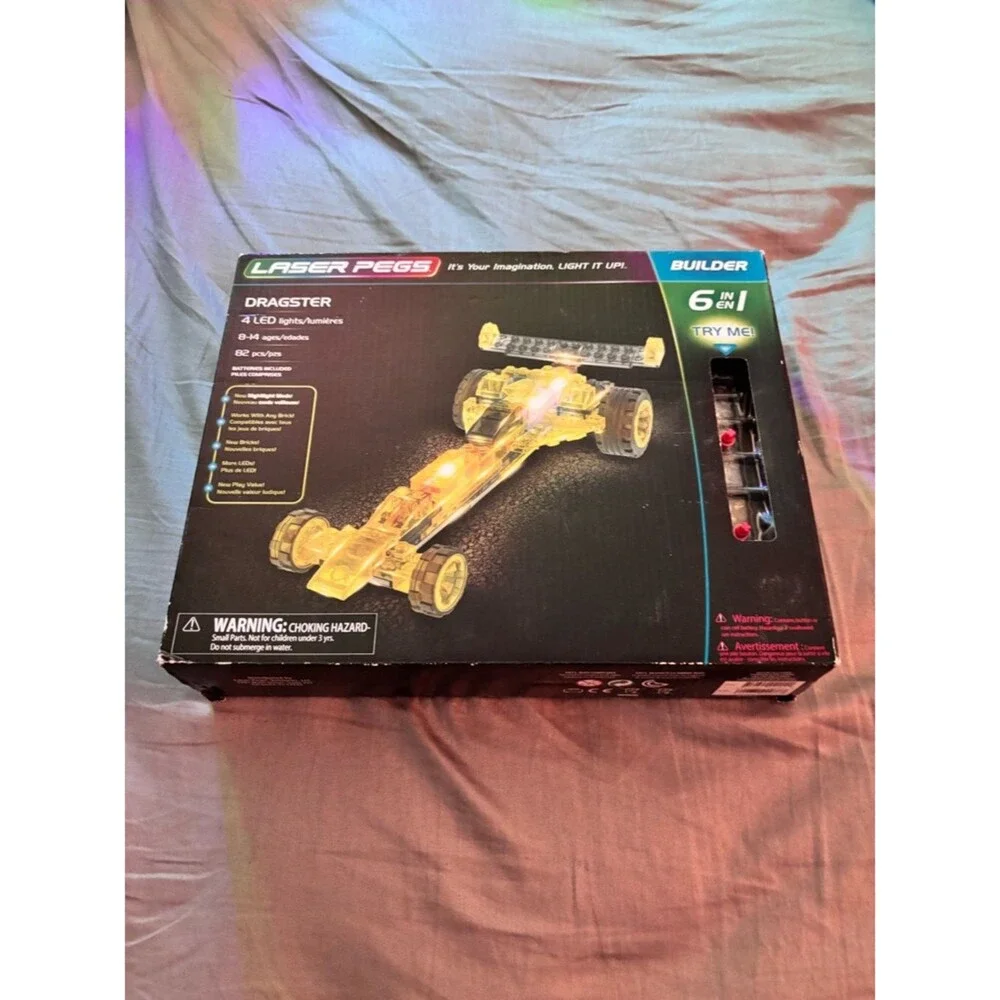 Laser Pegs: LED Dragster - Sealed and Unopened - 82 pieces - Ages 8-14